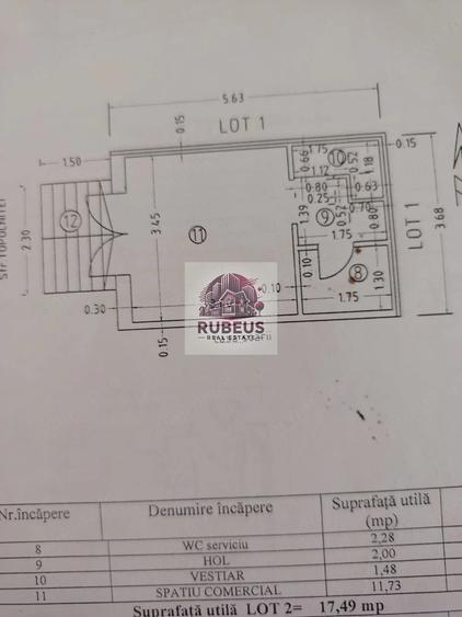 Spațiu comercial, de 17.49 mp, în Central