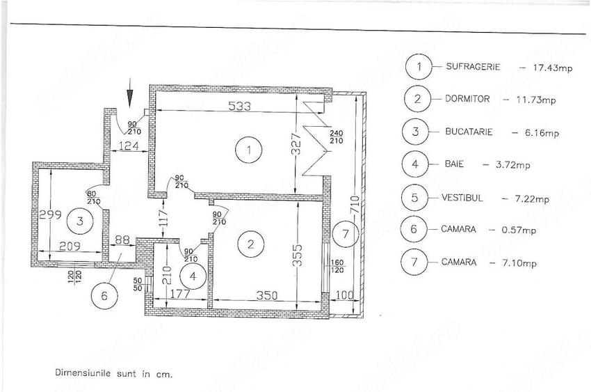 Apartament cu 2 camere decomandat, mobilat în Tineretului