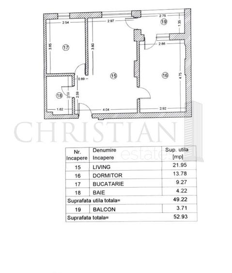 Apartament cu 2 camere decomandat, mobilat în Regie