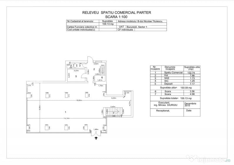 Spațiu comercial, de 280 mp, în Central