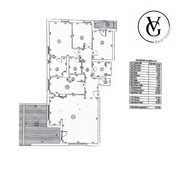 Apartament cu 4 camere decomandat, mobilat în Capitale