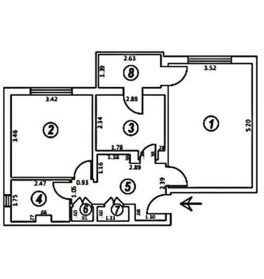 Apartament cu 2 camere decomandat în Sărari
