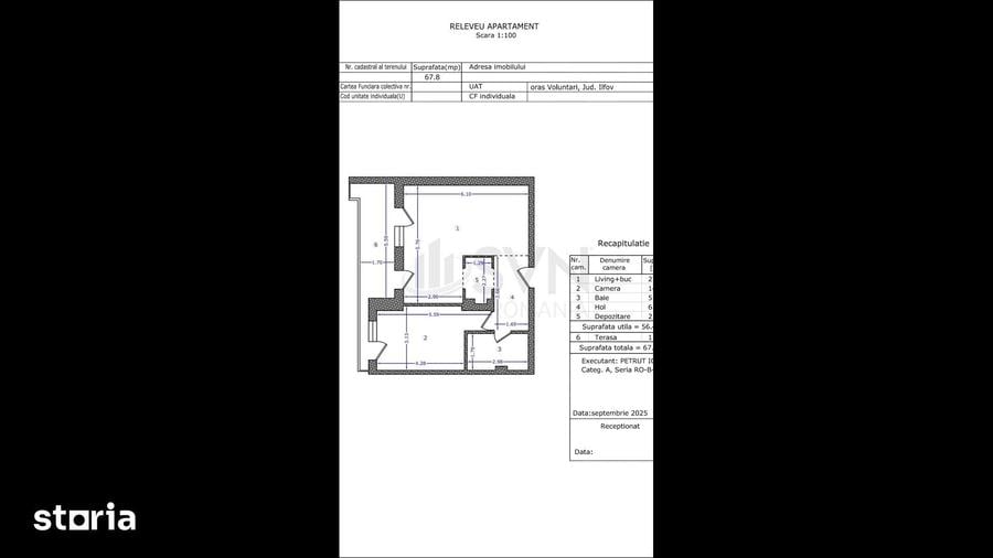 Apartament cu 2 camere decomandat în Central