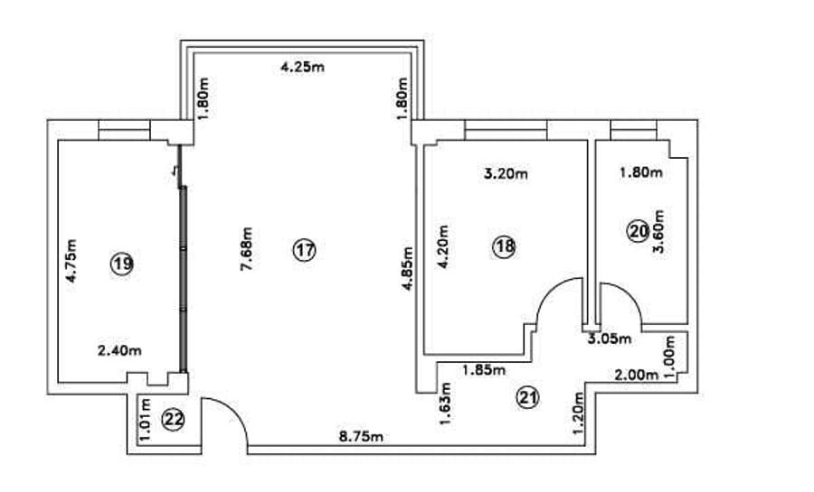 Apartament cu 2 camere semidecomandat în Central