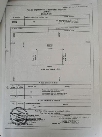 Teren de 1000 mp, în Gheorghe Lazăr