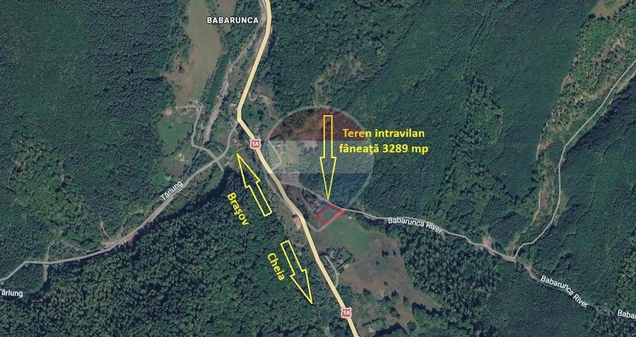Teren de 3289 mp, în Babarunca