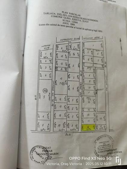 Teren de 1000 mp, în Glina