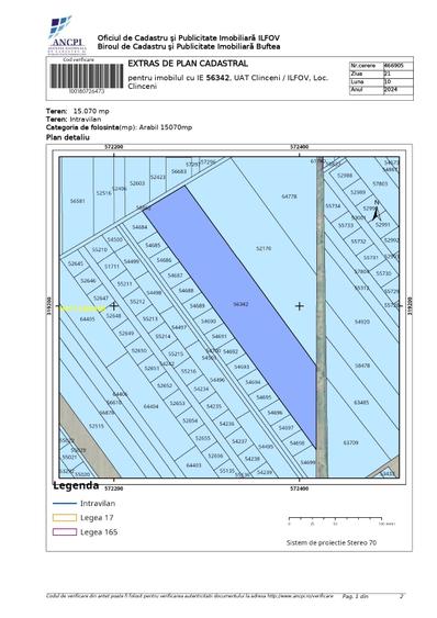 Teren Construcții intravilan de 15070 mp, în Clinceni
