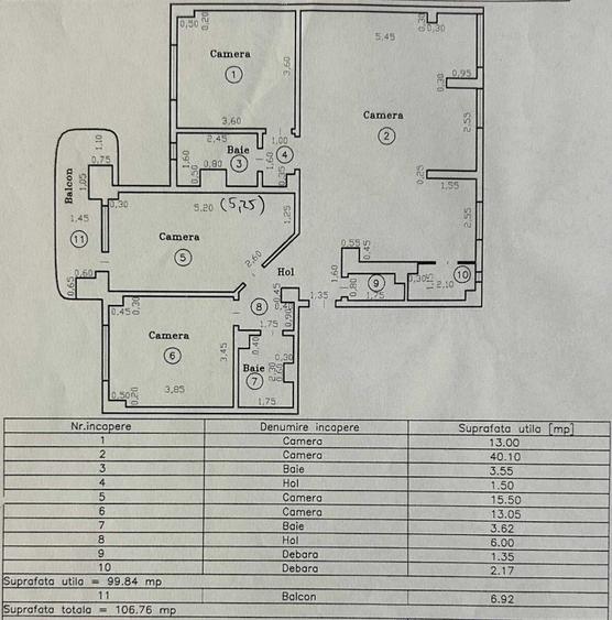 Apartament cu 4 camere decomandat în Simion Bărnuțiu