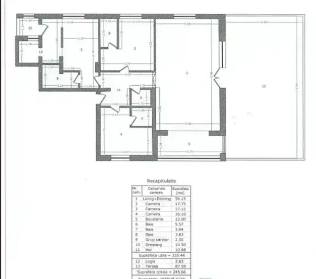 Apartament cu 4 camere decomandat în Herăstrău