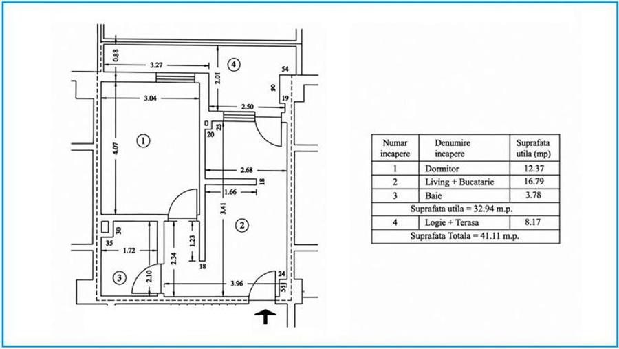 Apartament cu 2 camere semidecomandat, mobilat în Libertății