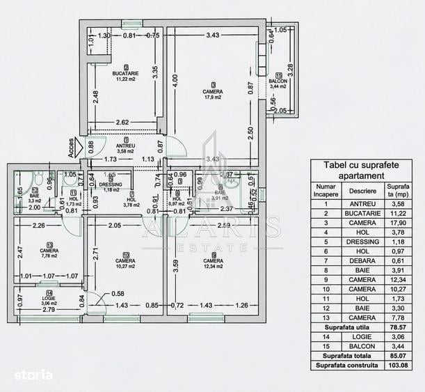 Apartament cu 4 camere decomandat în Bucovina