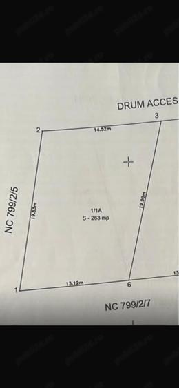 Oferta teren intravilan 263 mp Craiova, zona Metro - 1
