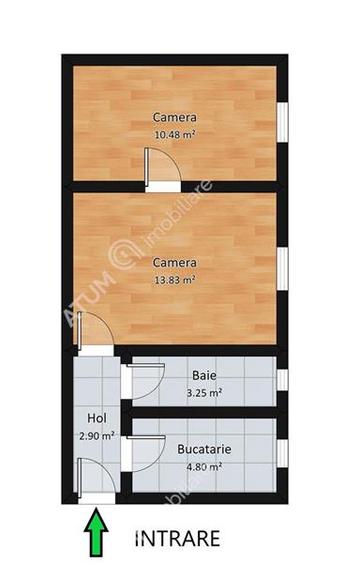 Apartament cu 2 camere nedecomandat, mobilat în Hipodrom 1