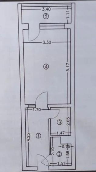 Garsonieră decomandată în Abator