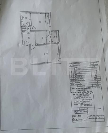 Apartament cu 2 camere decomandat, mobilat în Rovine
