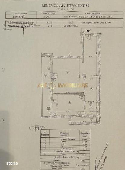 Apartament cu 2 camere în Glina
