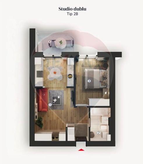 Vanzare studiouri duble zona Pallady - 6