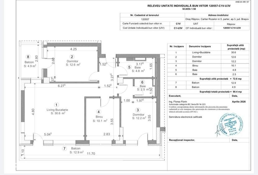 Apartament cu 4 camere în Central