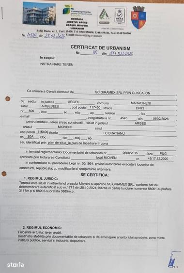 Teren de 7002 mp, în Central