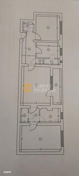 Apartament cu 3 camere semidecomandat, mobilat în Tătărași