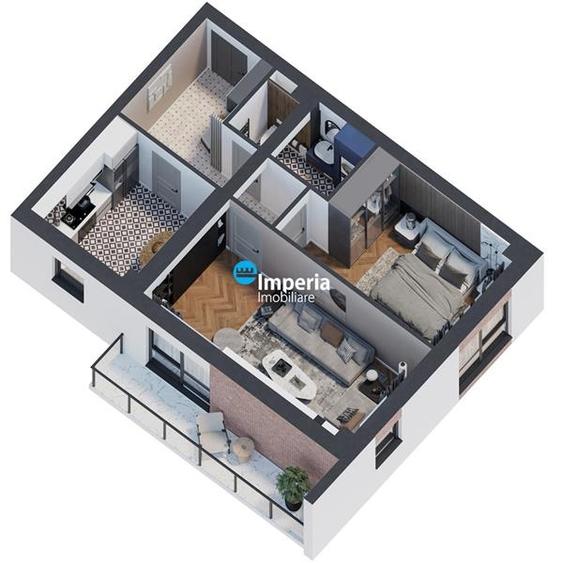 Apartament cu 2 camere decomandat în Galata