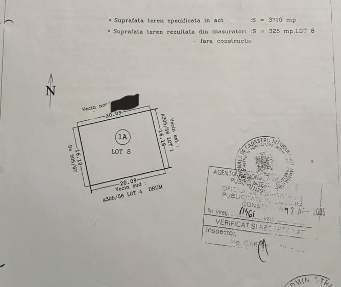 Teren Construcții intravilan de 325 mp, în Eforie Nord