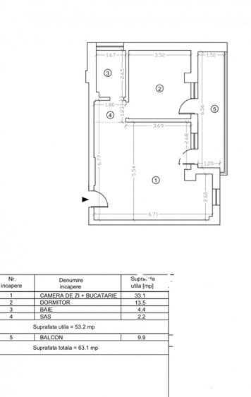 Apartament cu 2 camere decomandat în Mamaia — fotografia 3