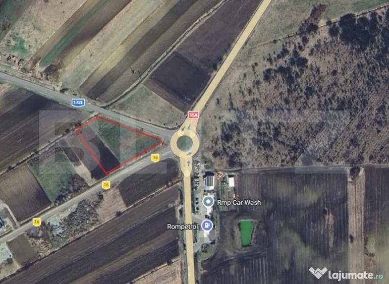 Teren cu pozi?ie strategica la DN15A, sens giratoriu Herin - 2