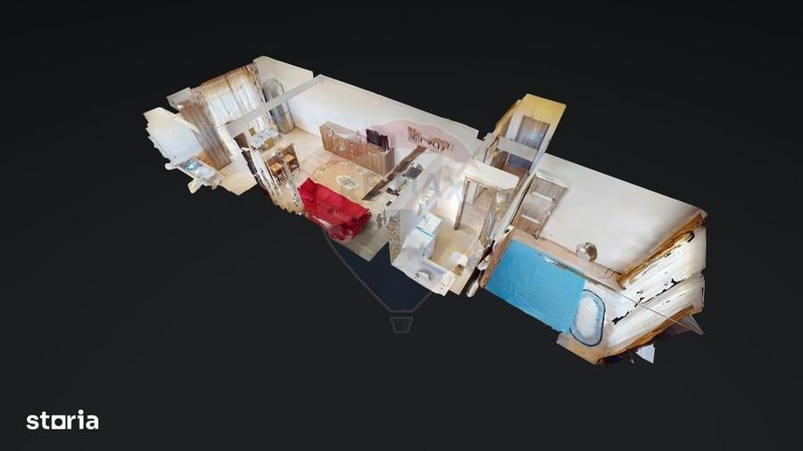Apartament cu 2 camere decomandat, mobilat în Central