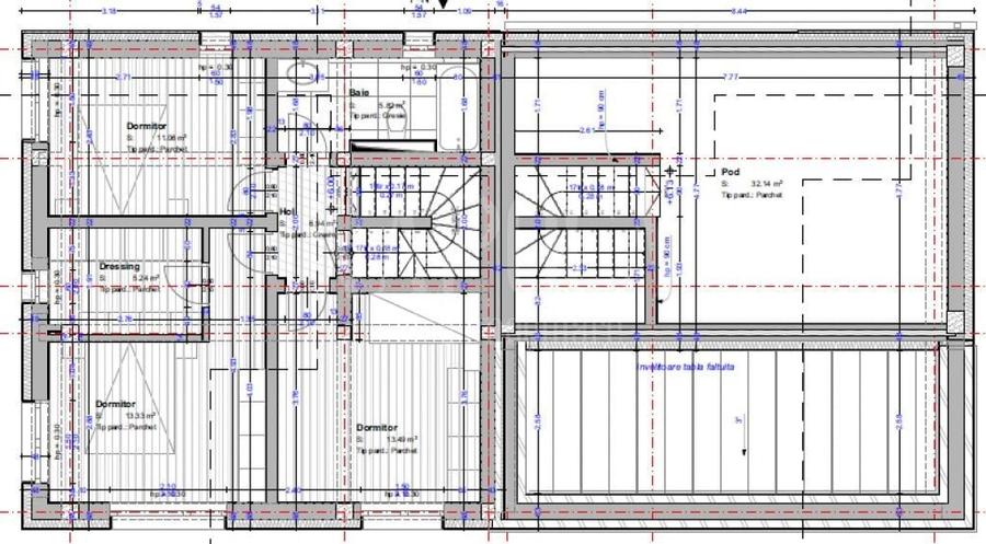 Duplex cu 4 camere cu Canalizare în Tăuți