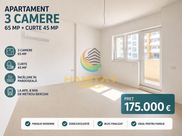 Apartament cu 3 camere decomandat în Central