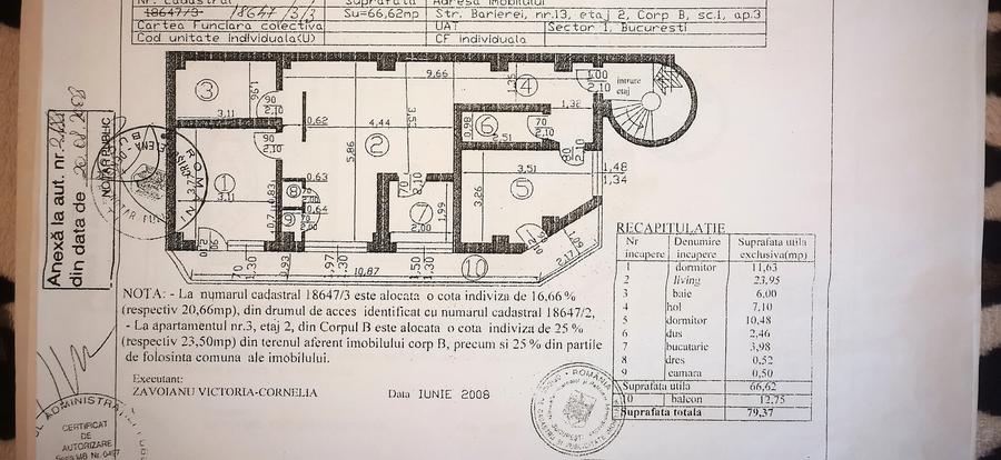 Apartament cu 3 camere semidecomandat în Central