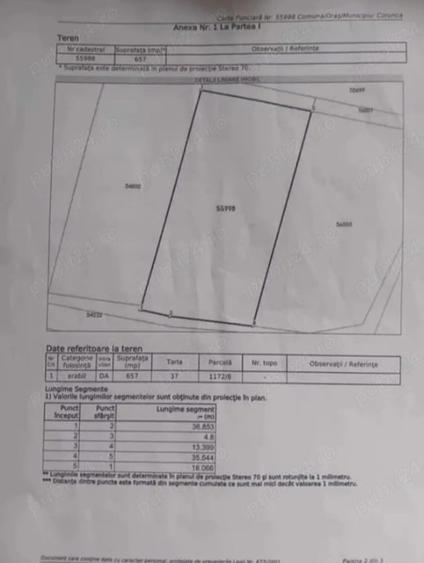 Teren Construcții intravilan de 657 mp, în Corunca