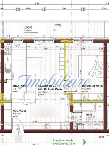 Apartament 2 camere  | 53 mp | zona Eroilor - 11