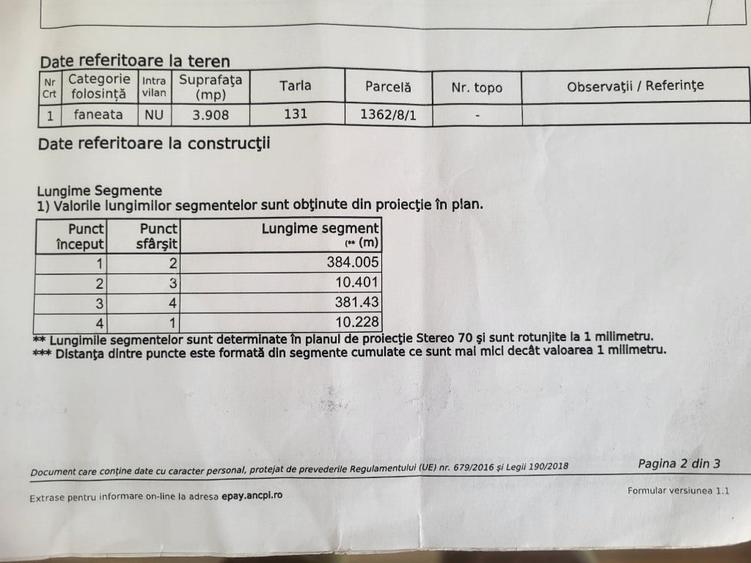 Teren de 3908 mp, în Central