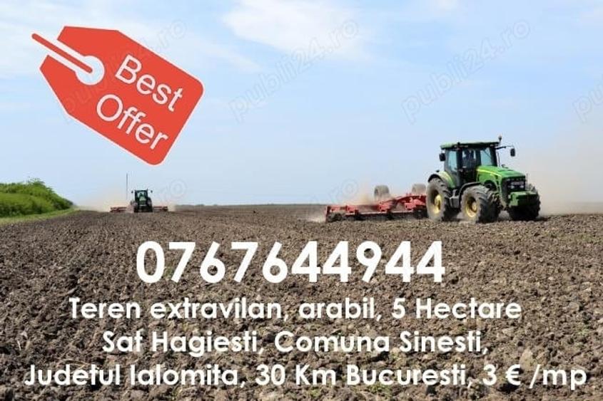 Teren de 50000 mp, în Hagiești