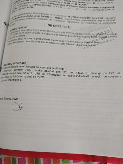 Teren Construcții intravilan de 860 mp, în Nord