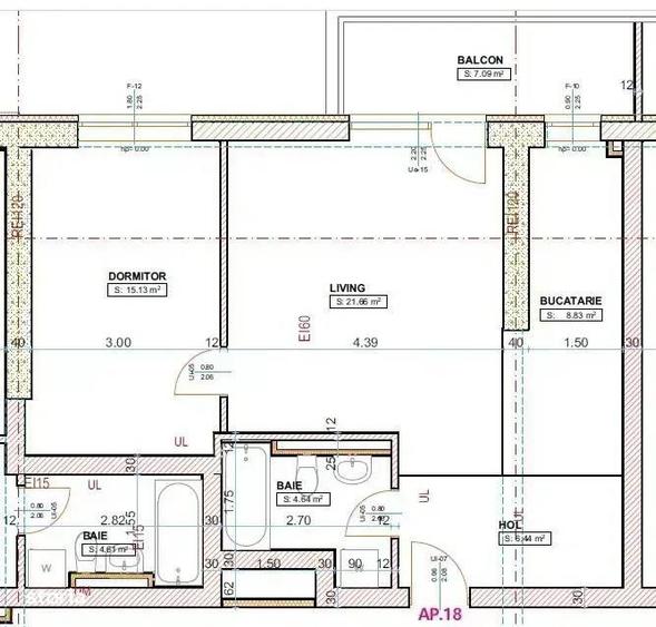 Apartament cu 2 camere decomandat în 13 Septembrie