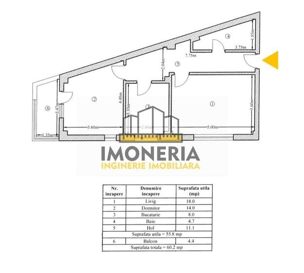 Apartament cu 2 camere decomandat, mobilat în Mihai Bravu