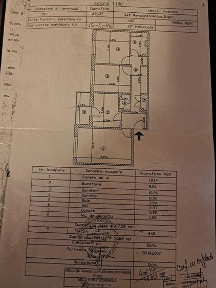 Apartament cu 3 camere decomandat în Mărăcineni