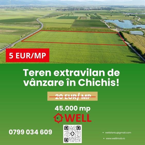 Teren agricol extravilan de 45000 mp, în Chichiș