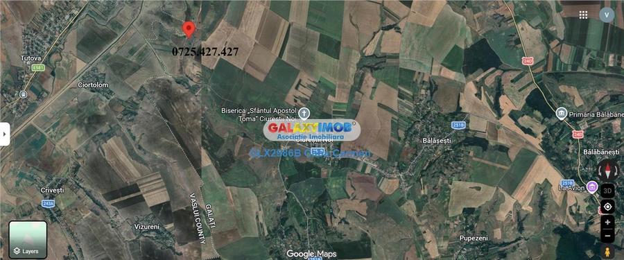De vanzare teren agricol, extravilan in Loc. Balasesti, Jud. Galati - 1