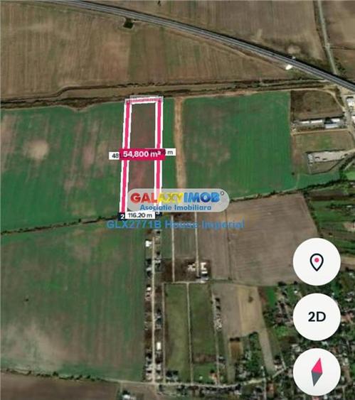 Teren Construcții intravilan de 54800 mp, în Tunari