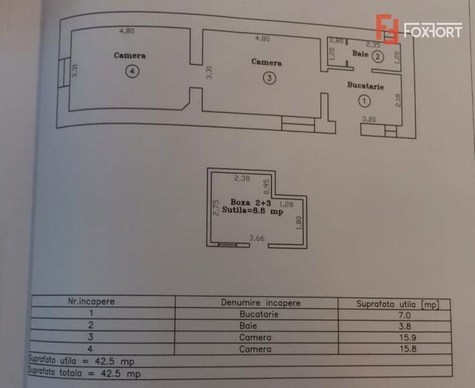Apartament cu 2 camere nedecomandat în Timocului-Șaguna