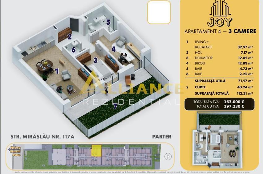 Metrou Berceni Ap 3 camere cu gradina Joy Rezidence - 7