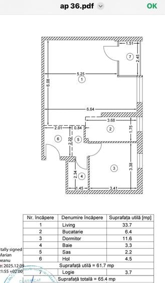 Apartament cu 2 camere în Centrul Civic