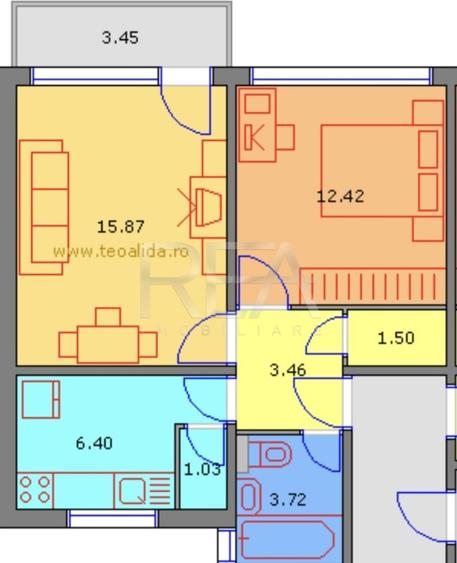 Apartament cu 2 camere decomandat, mobilat în Drumul Taberei