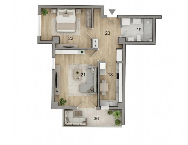Apartament cu 2 camere decomandat în Dobroești