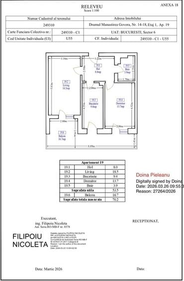 Apartament cu 2 camere decomandat în Militari
